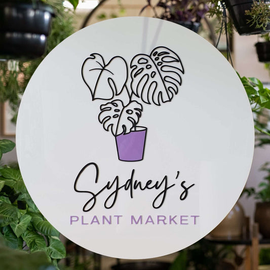 Round Business Signage FAME-ily Art