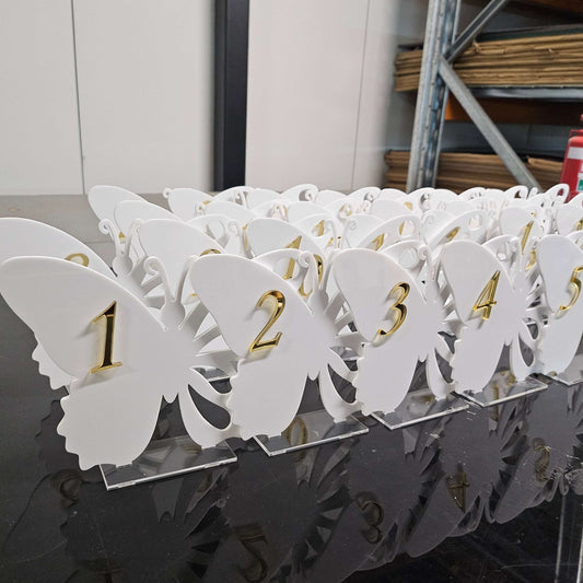 Butterfly Table Numbers FAME-ily Art