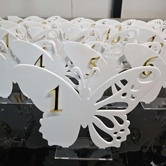 Butterfly Table Numbers FAME-ily Art
