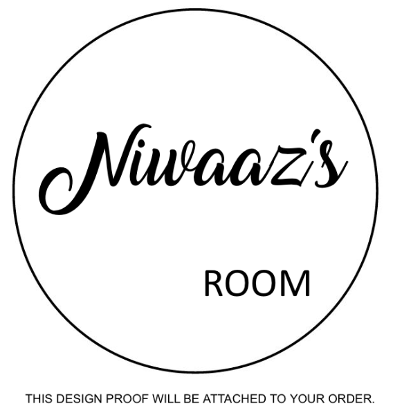 Round Name Room Plaque FAME-ily Art