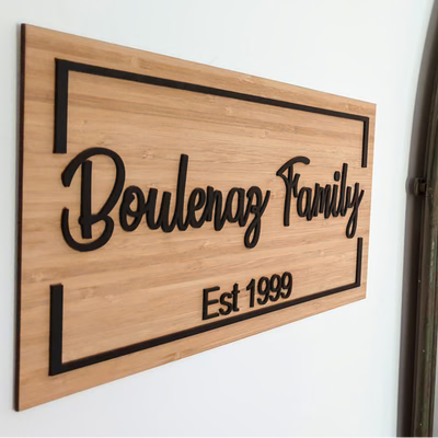 Family Surname Sign