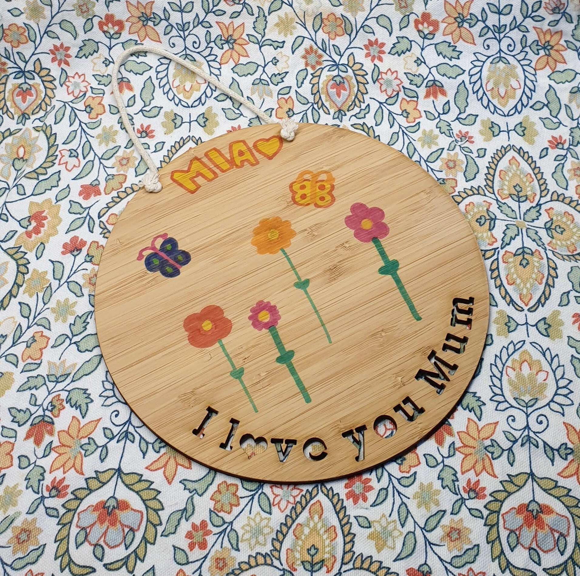 Love You Plaque with Keyring FAME-ily Art