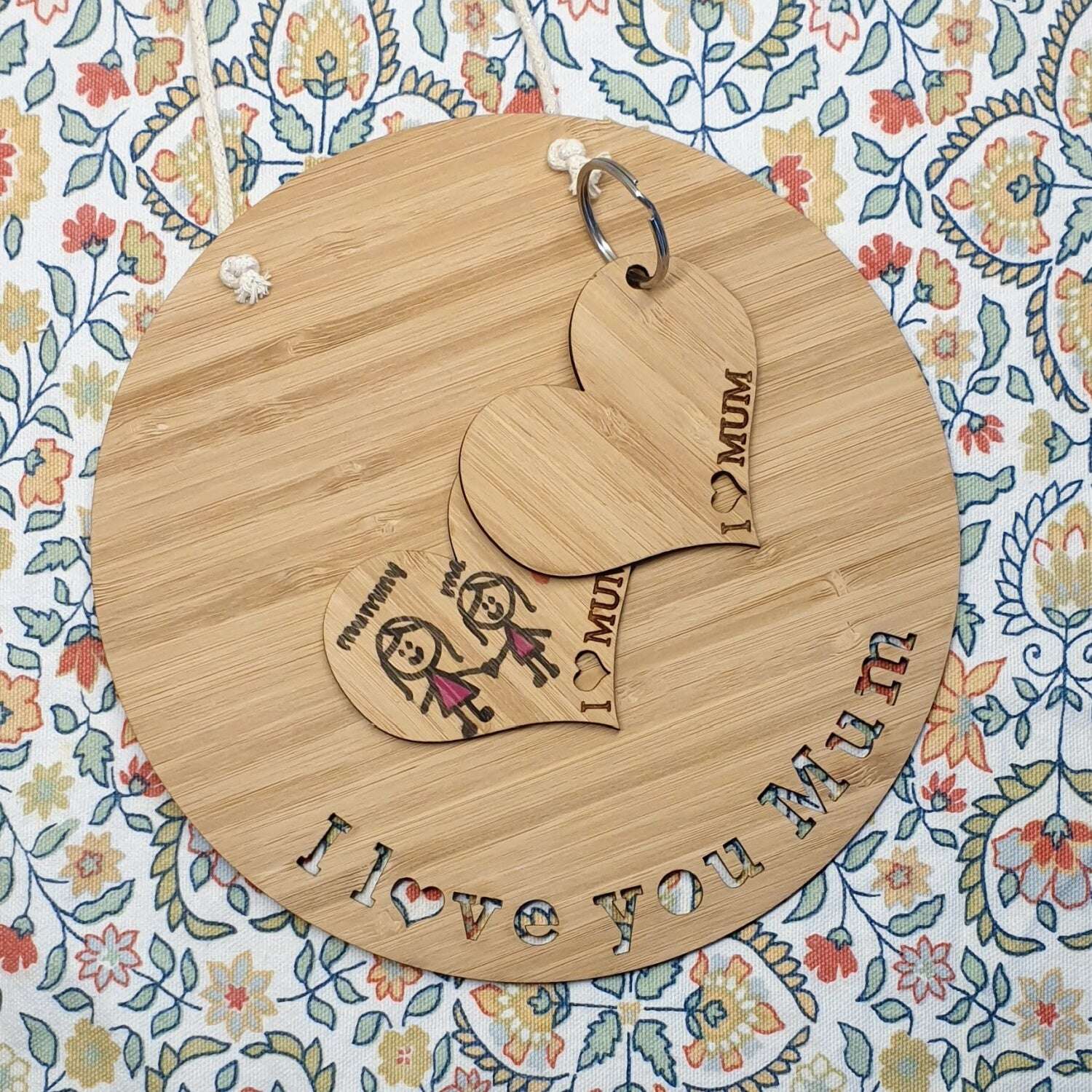 Love You Plaque with Keyring FAME-ily Art