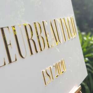 Rectangle Business Signage - Bamboo FAME-ily Art