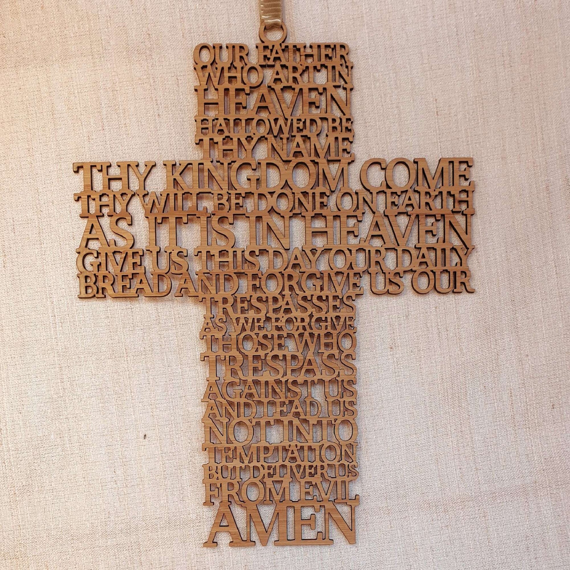 The Lords Prayer Cross FAME-ily Art