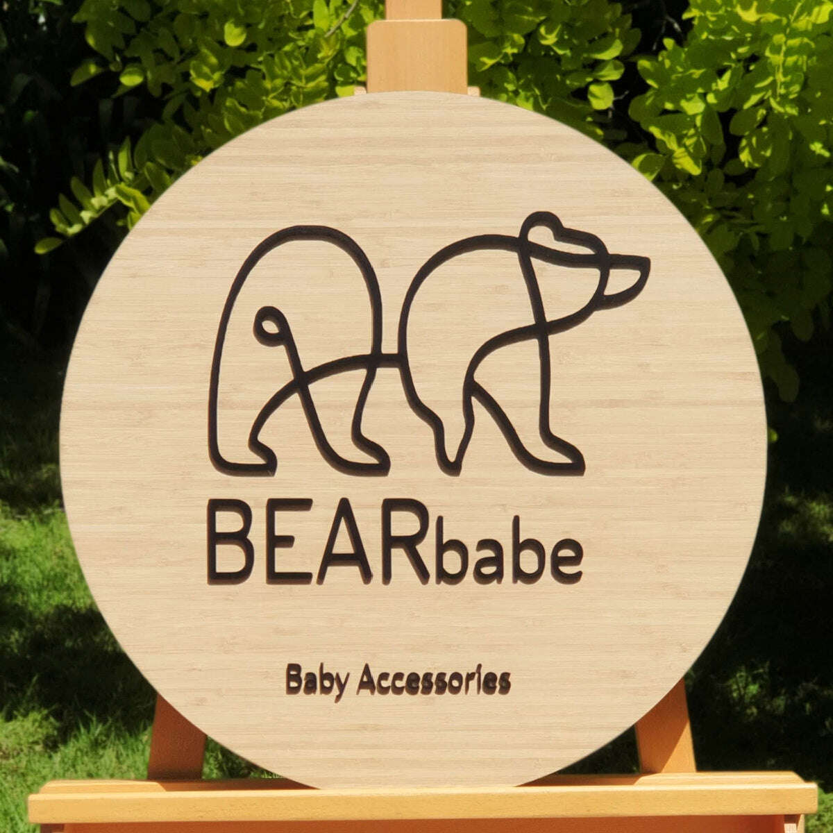 Round Business Signage - Bamboo FAME-ily Art