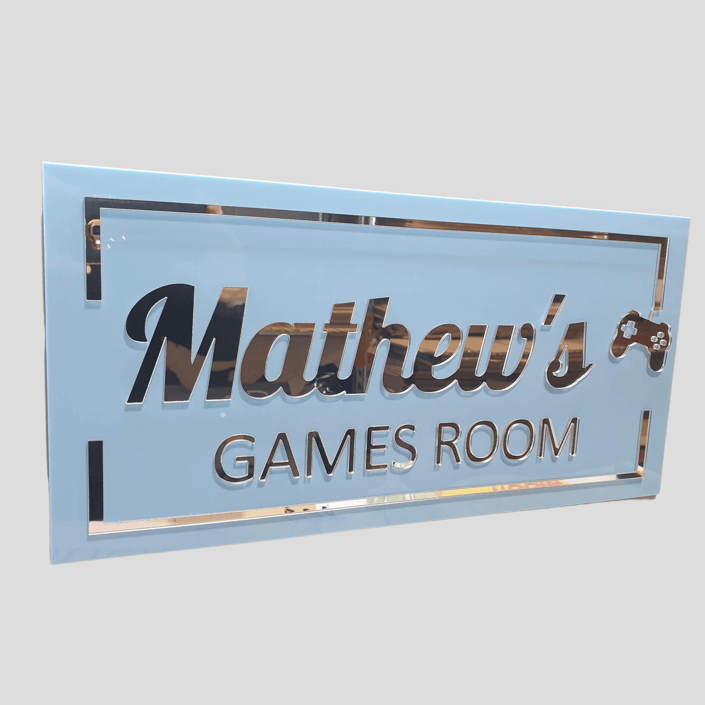 Personalised Games Room Sign FAME-ily Art