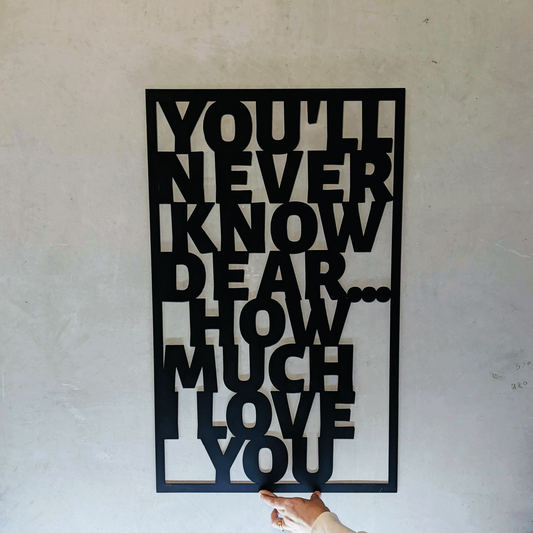 How much I Love You Plaque FAME-ily Art