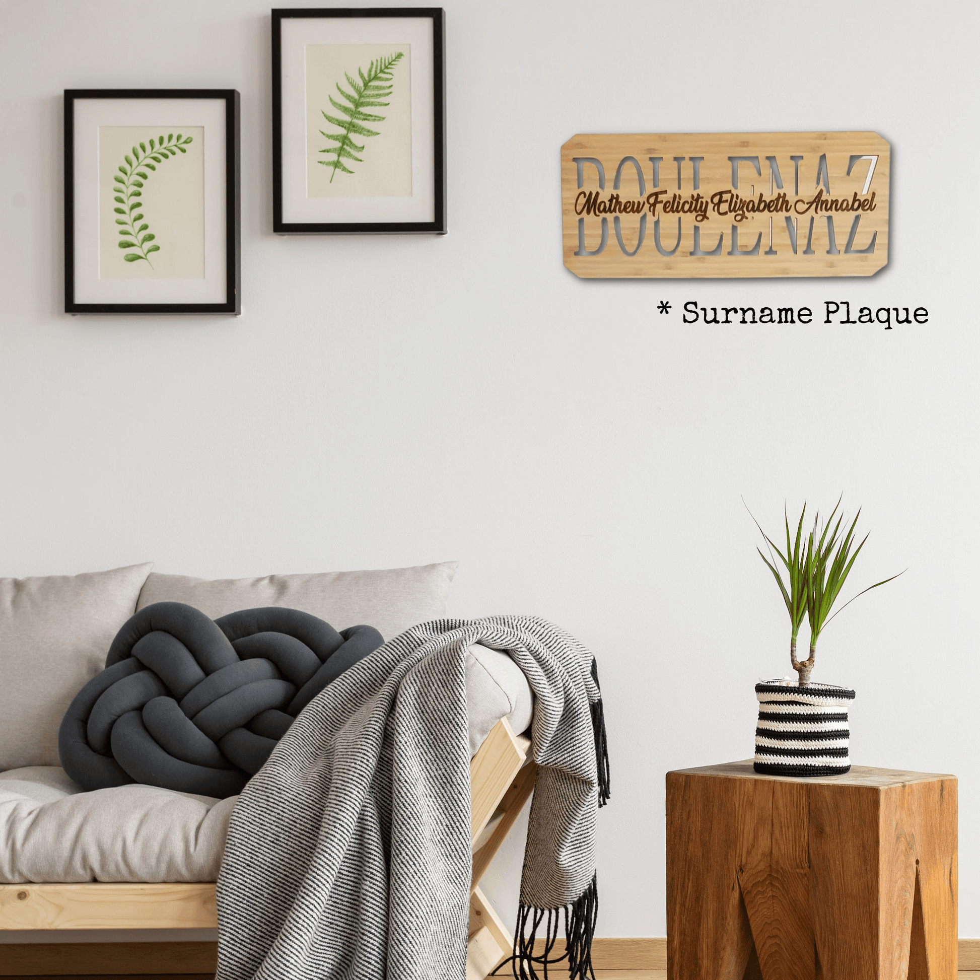 Surname Family Home Love Plaque FAME-ily Art