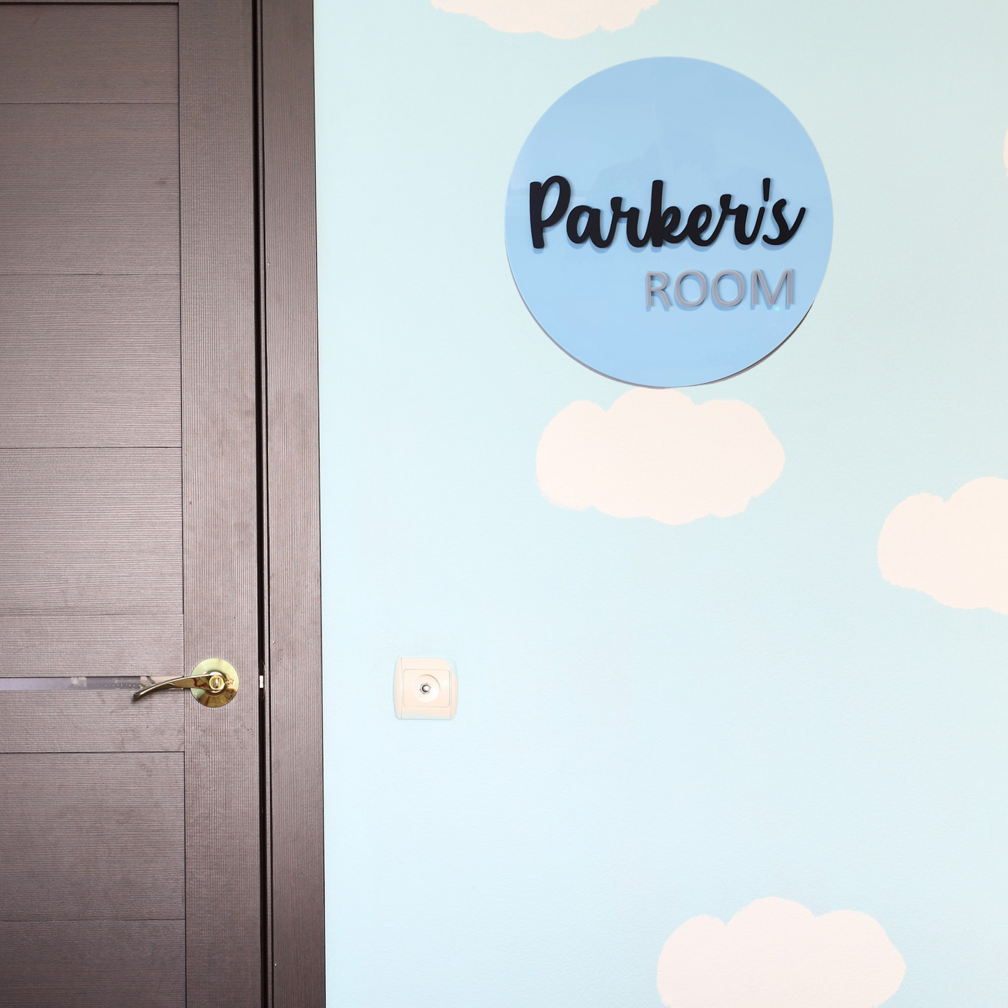 Round Name Room Plaque FAME-ily Art