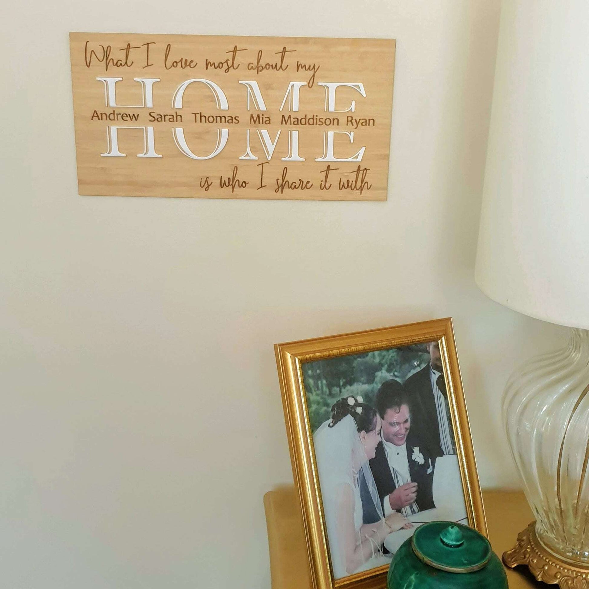 Home Sign with Saying FAME-ily Art