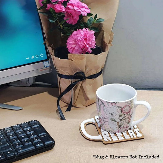 Teachers Coffee Mug Coaster with Gift Tag FAME-ily Art