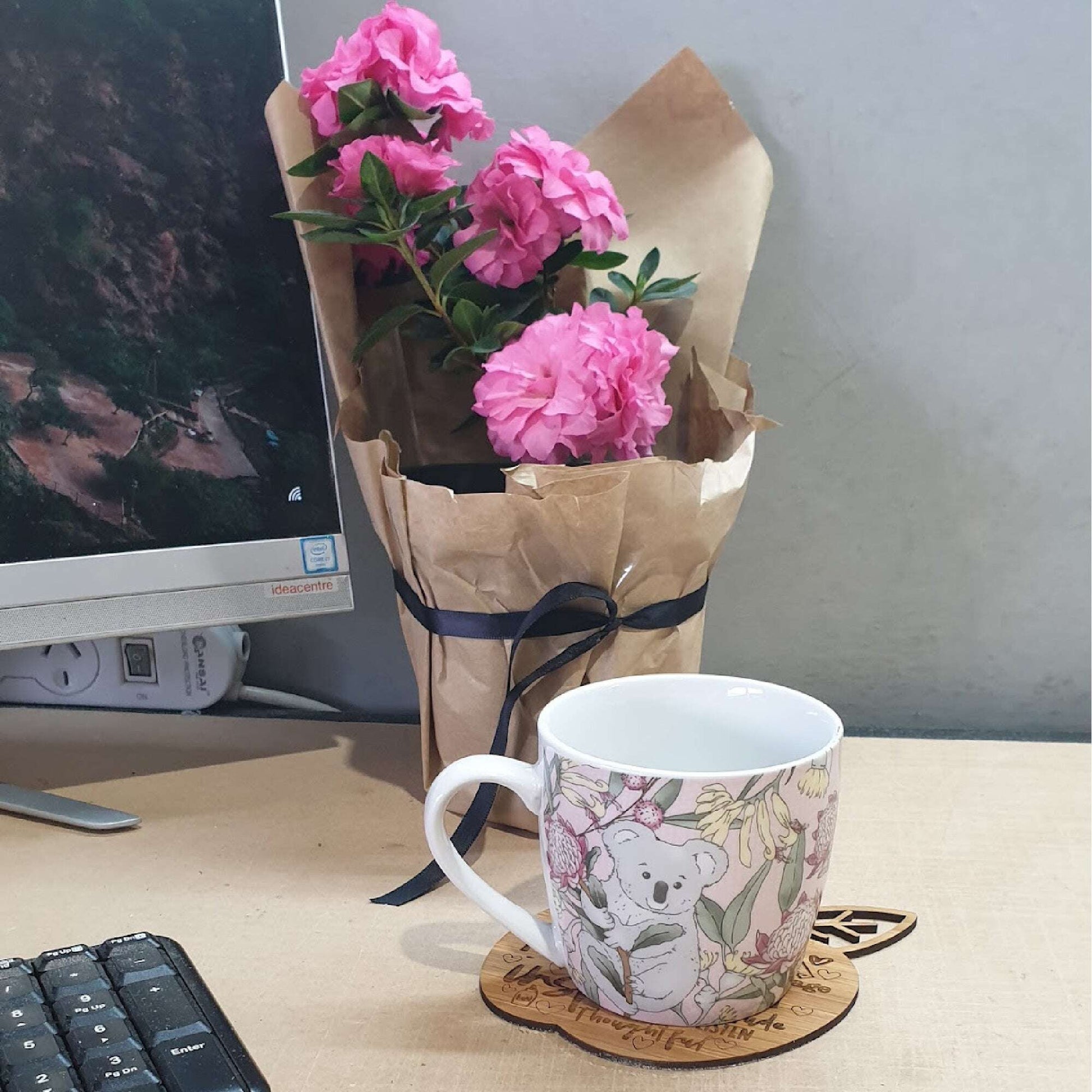 Personalised Teachers Apple Coaster with Gift Tag FAME-ily Art