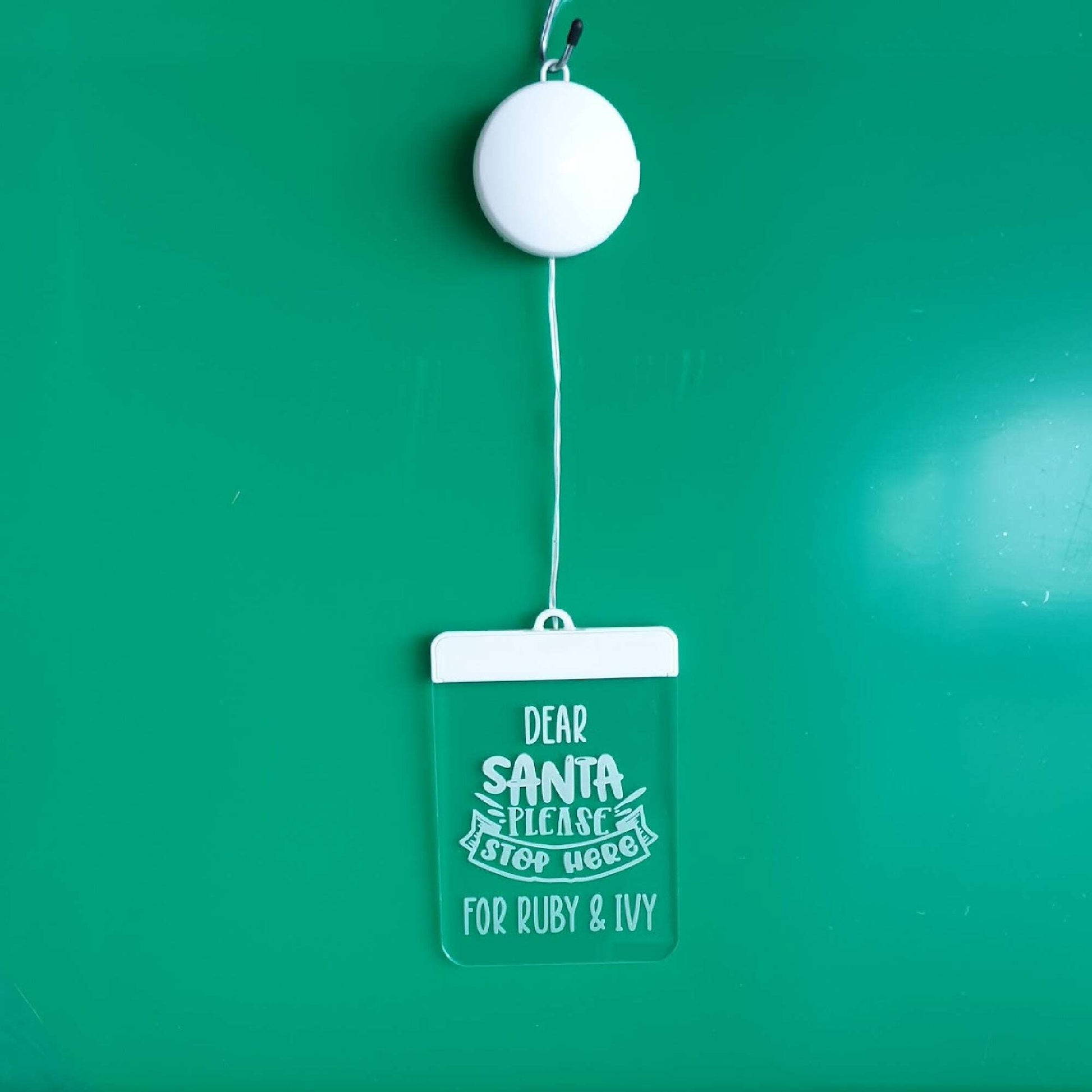 Personalised Santa Stop Here Light Up FAME-ily Art