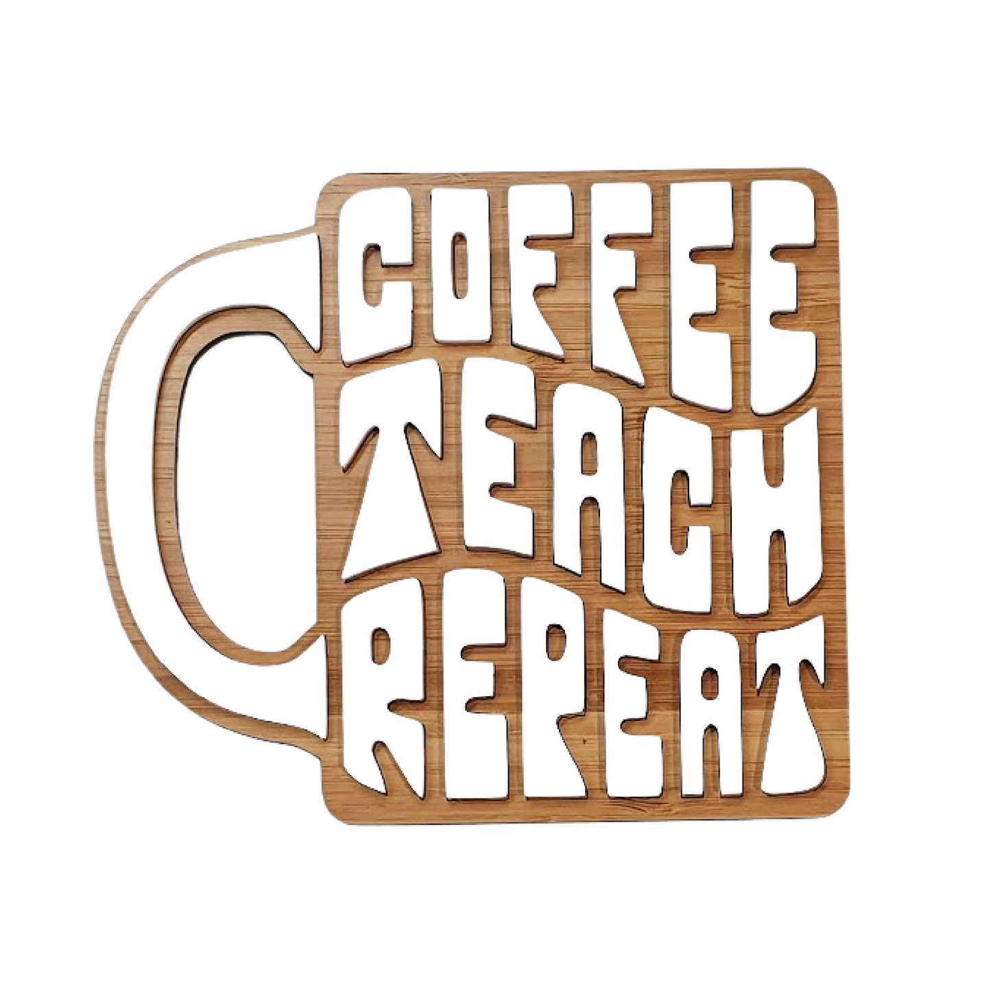 Teachers Coffee Mug Coaster with Gift Tag FAME-ily Art