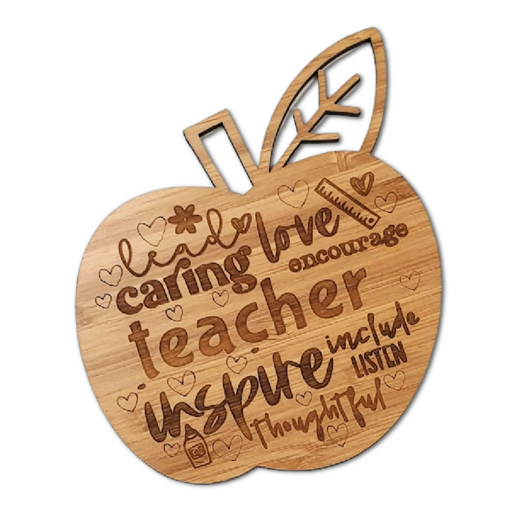 Teachers Apple Coaster with Gift Tag FAME-ily Art