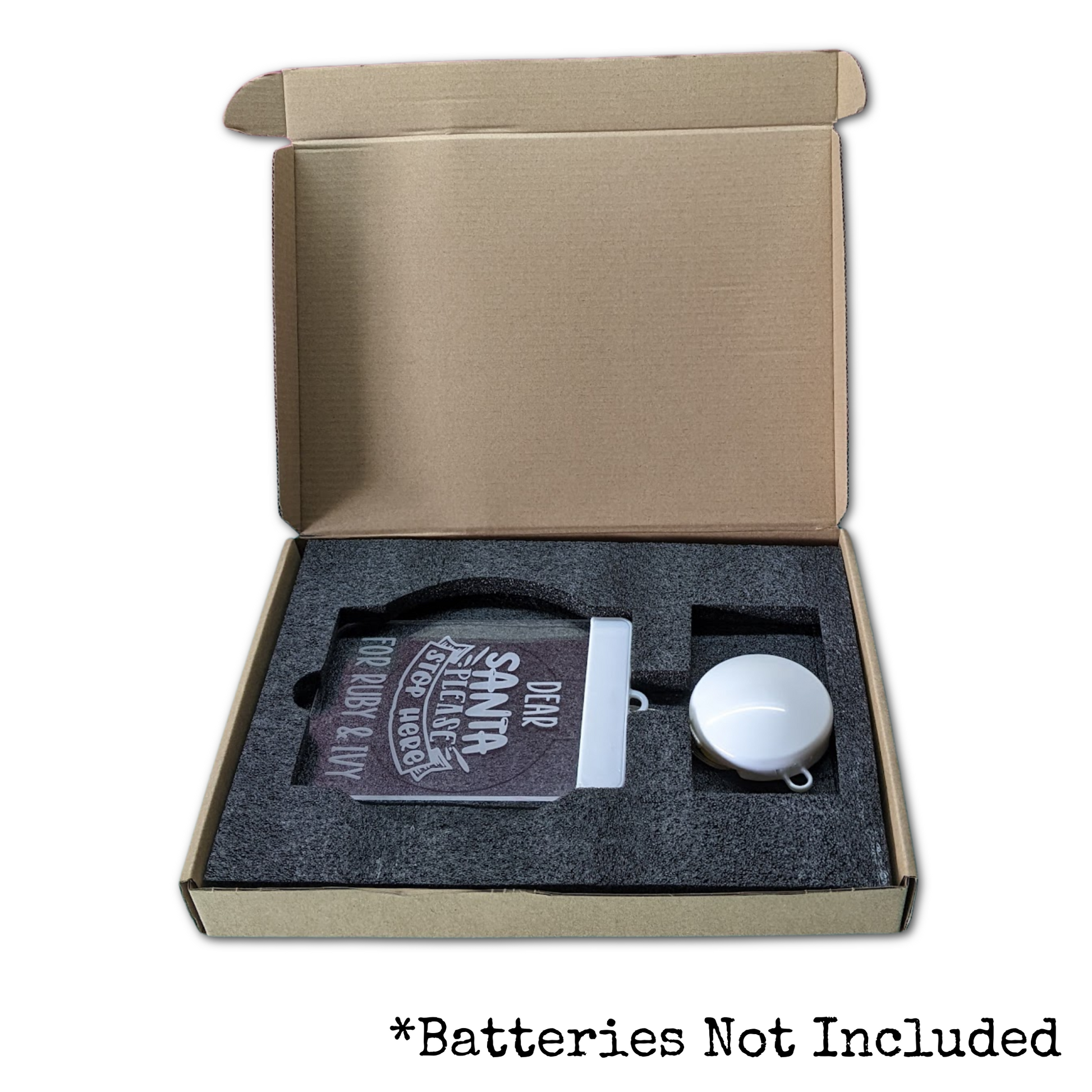 Personalised Santa Stop Here Light Up FAME-ily Art