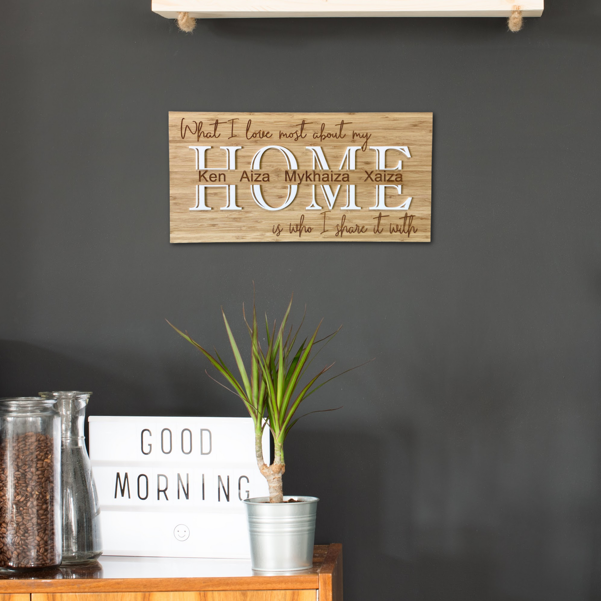 Home Sign with Saying FAME-ily Art