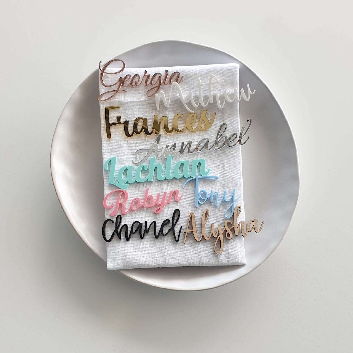 Place Card Names - Minimum Order 20 Names FAME-ily Art