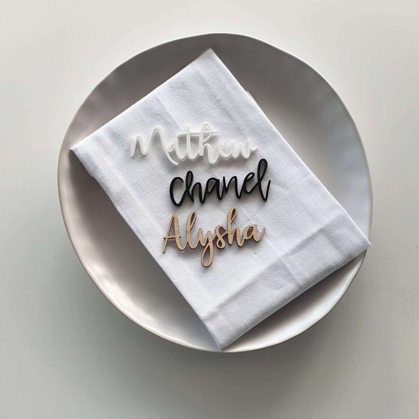 Place Card Names - Minimum Order 20 Names FAME-ily Art