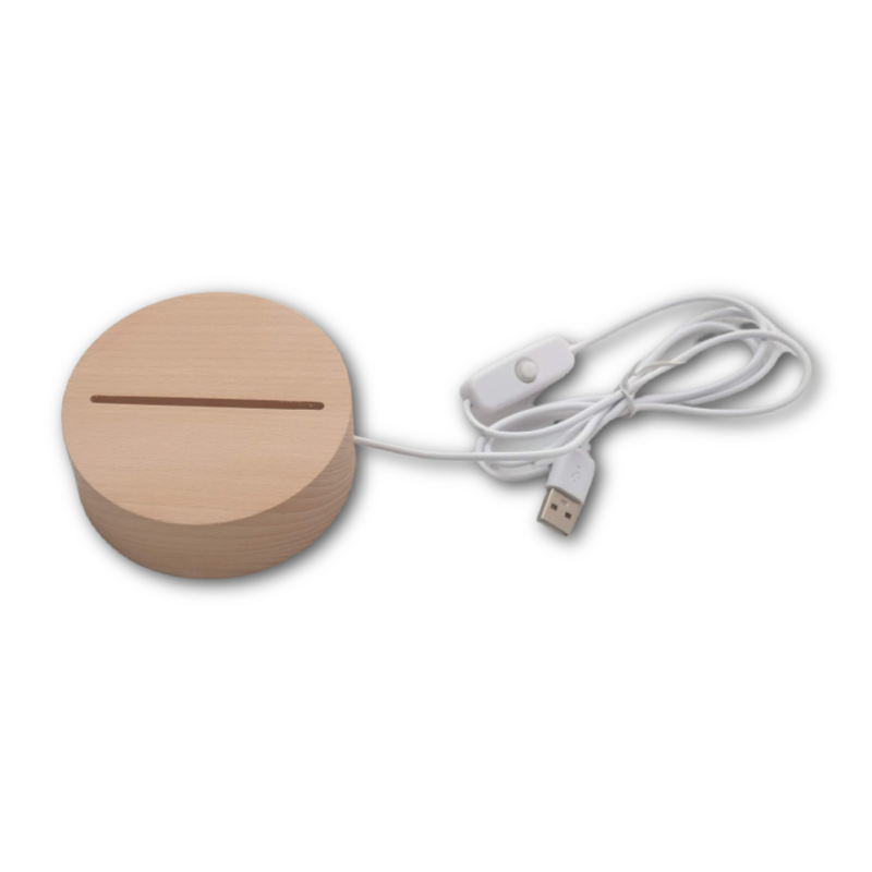 LED Light Up Wooden Round Base FAME-ily Art