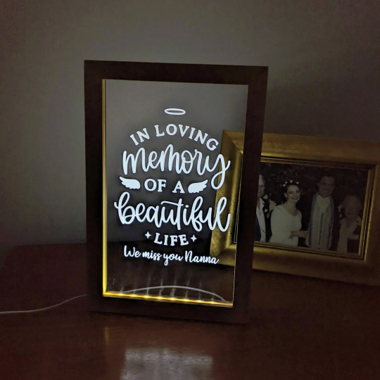 LED Frame In Loving Memory FAME-ily Art