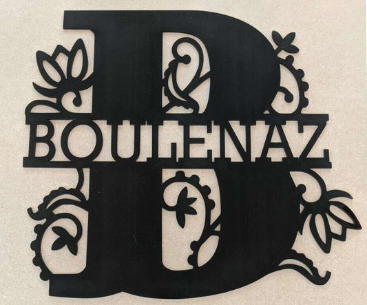 House Surname Sign FAME-ily Art