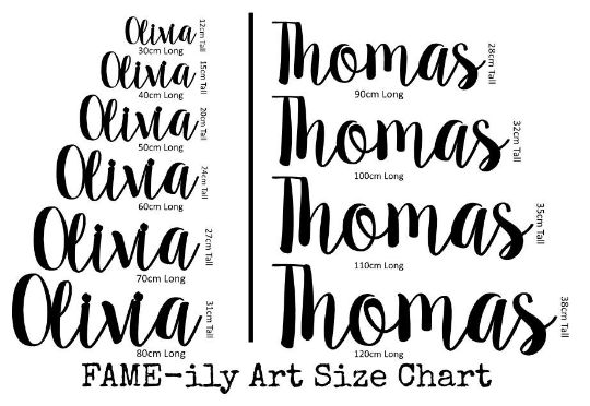 3D Single Line Event Sign FAME-ily Art