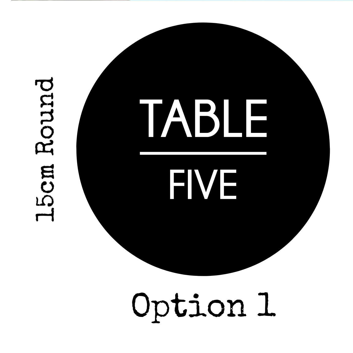 Round Table Number Option 1