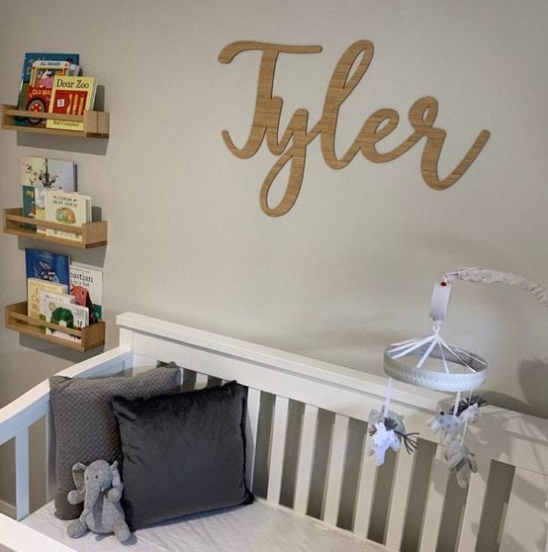 Script Name Plaque - Bamboo