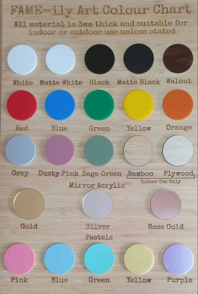 3D Name Plaque FAME-ily Art