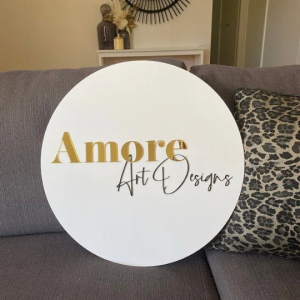 Round Business Signage - Bamboo FAME-ily Art