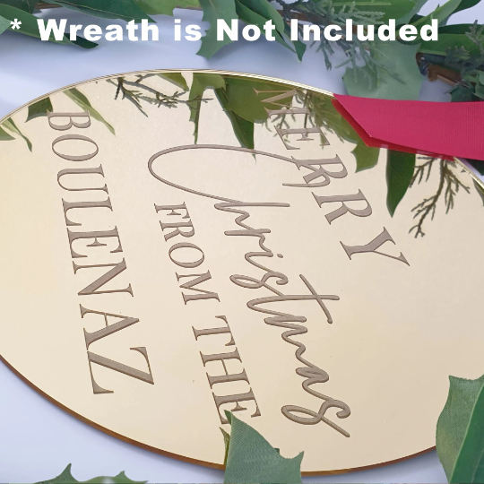 Personalised Christmas Wreath Plaque