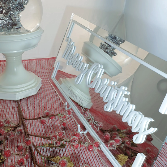 Personalised Merry Christmas Sign FAME-ily Art