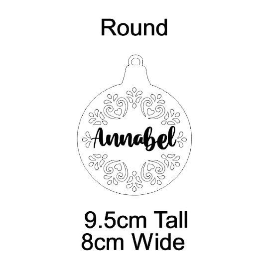 3D Christmas Tree Baubles FAME-ily Art