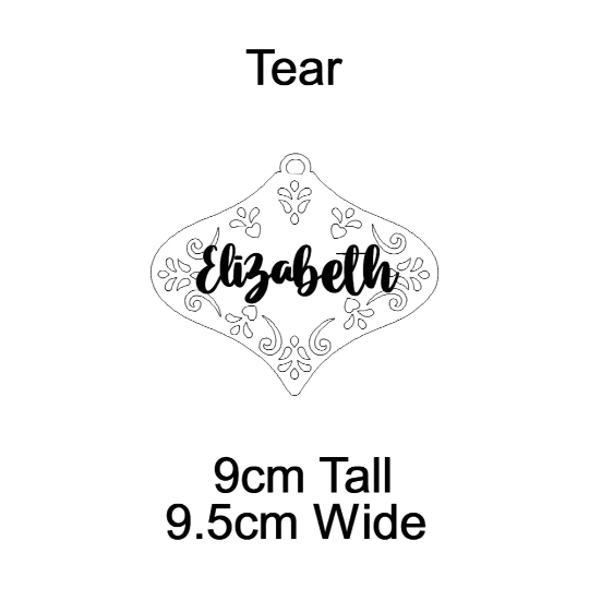 3D Christmas Tree Baubles FAME-ily Art