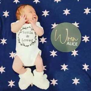 Round Two Name Plaque - Script & Capital FAME-ily Art