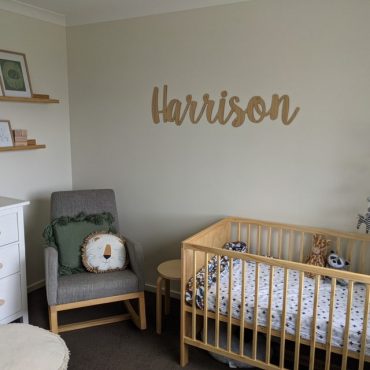 Script Name Plaque - Bamboo