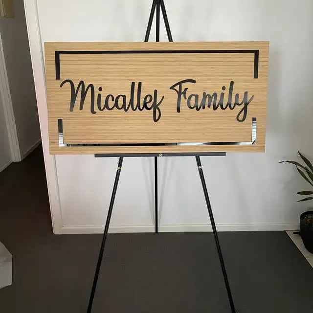 Surname Sign on a Stand