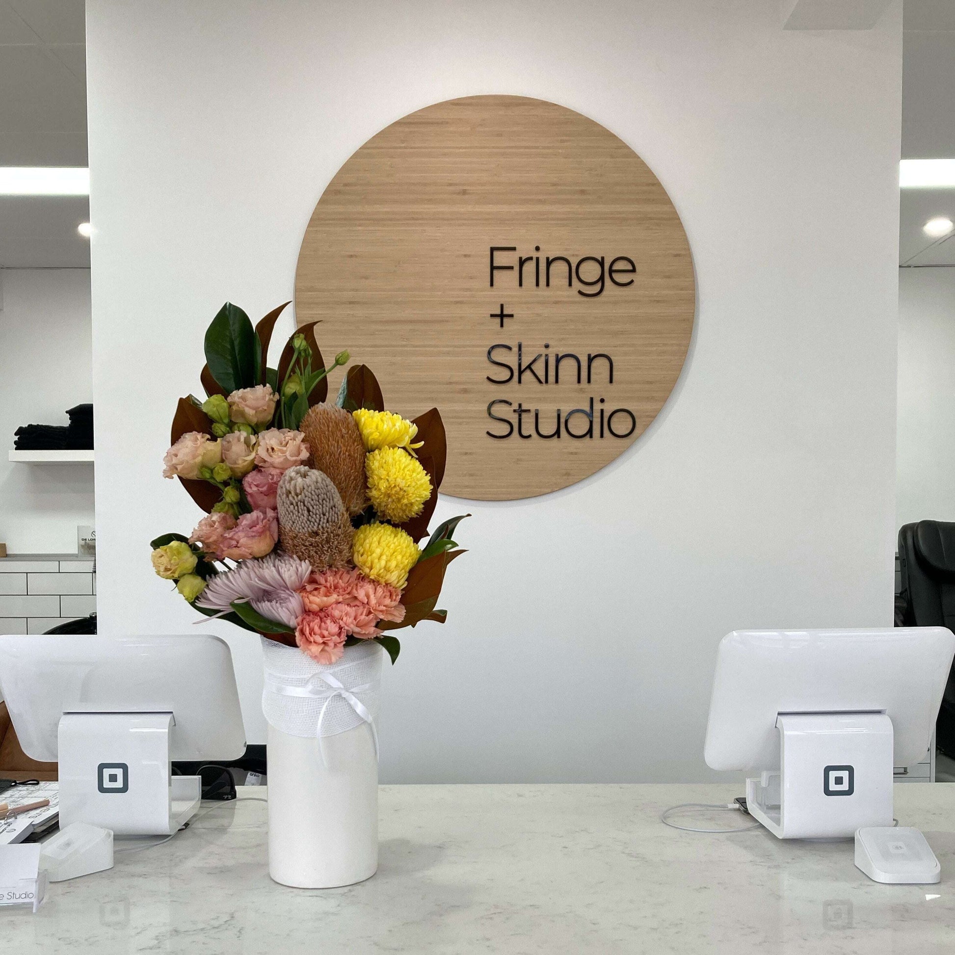 Round Business Signage - Bamboo FAME-ily Art