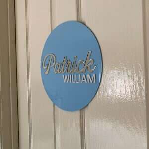 Round Two Name Plaque - Script & Capital FAME-ily Art