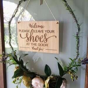 Please Leave Your Shoes At The Door Sign FAME-ily Art