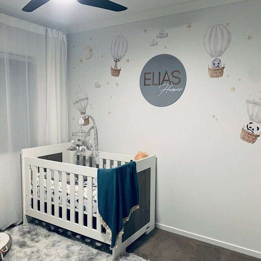 Round Two Name Plaque - Capital & Script FAME-ily Art