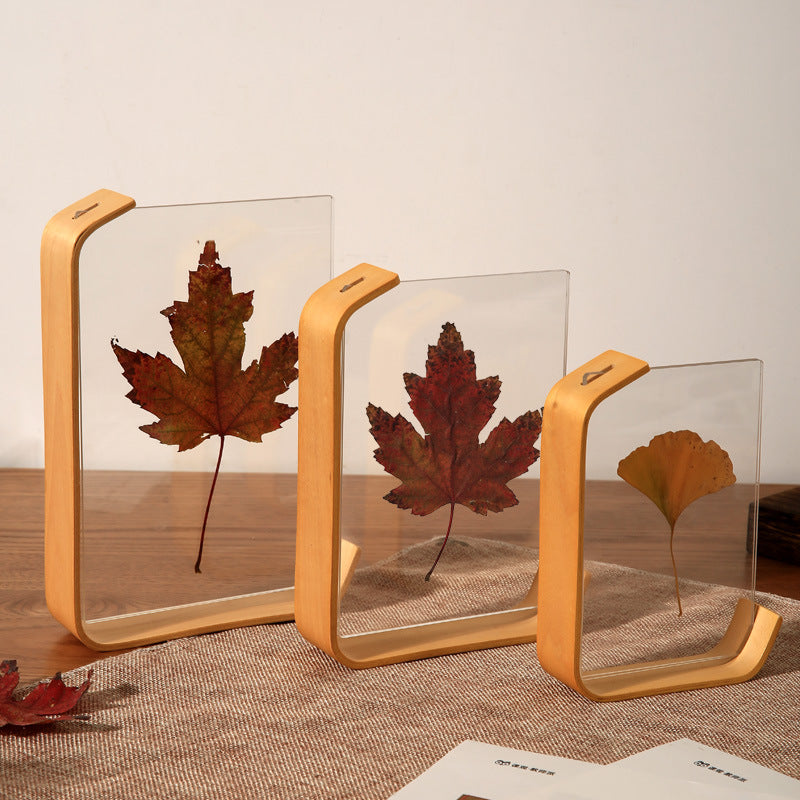 Acrylic Wooden Photo Frame Herbarium Display Frame