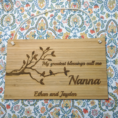 Personalised Blessings Plaque FAME-ily Art