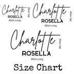 Personalised Name Plaque Size Chart