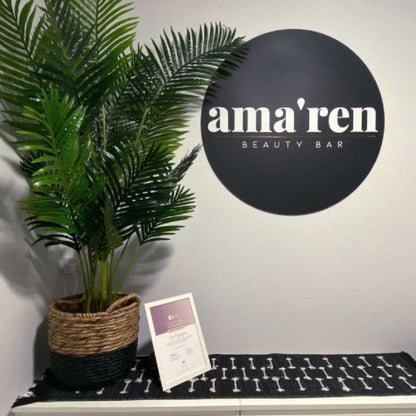 Custom Round Business Signage - Words Only No Logo Required Bamboo FAME-ily Art