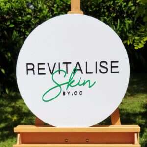Custom Round Business Signage - Words Only No Logo Required Bamboo FAME-ily Art