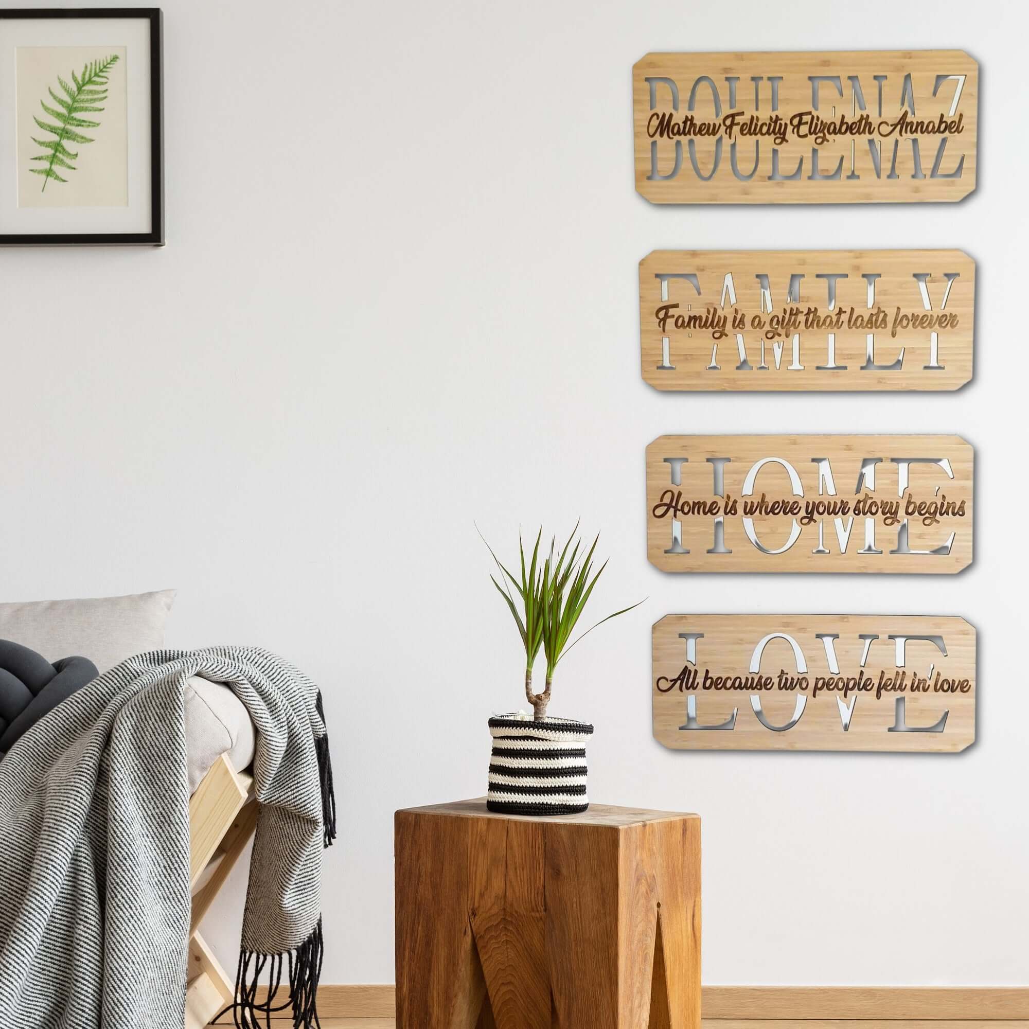 Surname Family Home Love Plaque FAME-ily Art