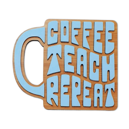 Teachers Coffee Mug Coaster with Gift Tag FAME-ily Art